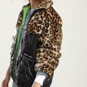 Sandy Liang Dean Fleece Leopard Print